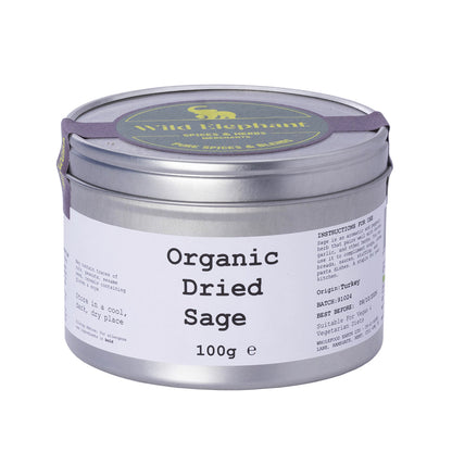 Organic Dried Sage - Wild Elephant - 100g