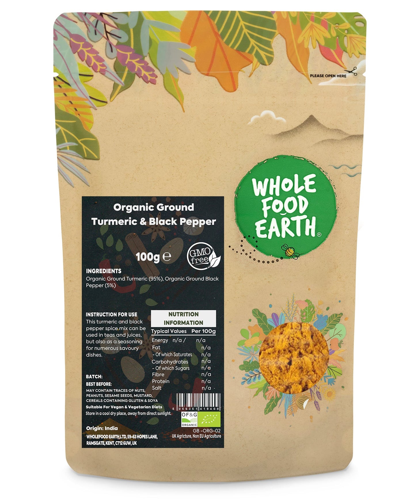 Organic Ground Turmeric & Black Pepper