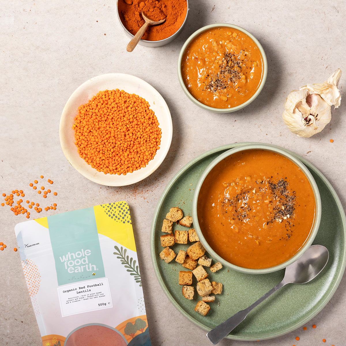 Organic Red Football Lentils