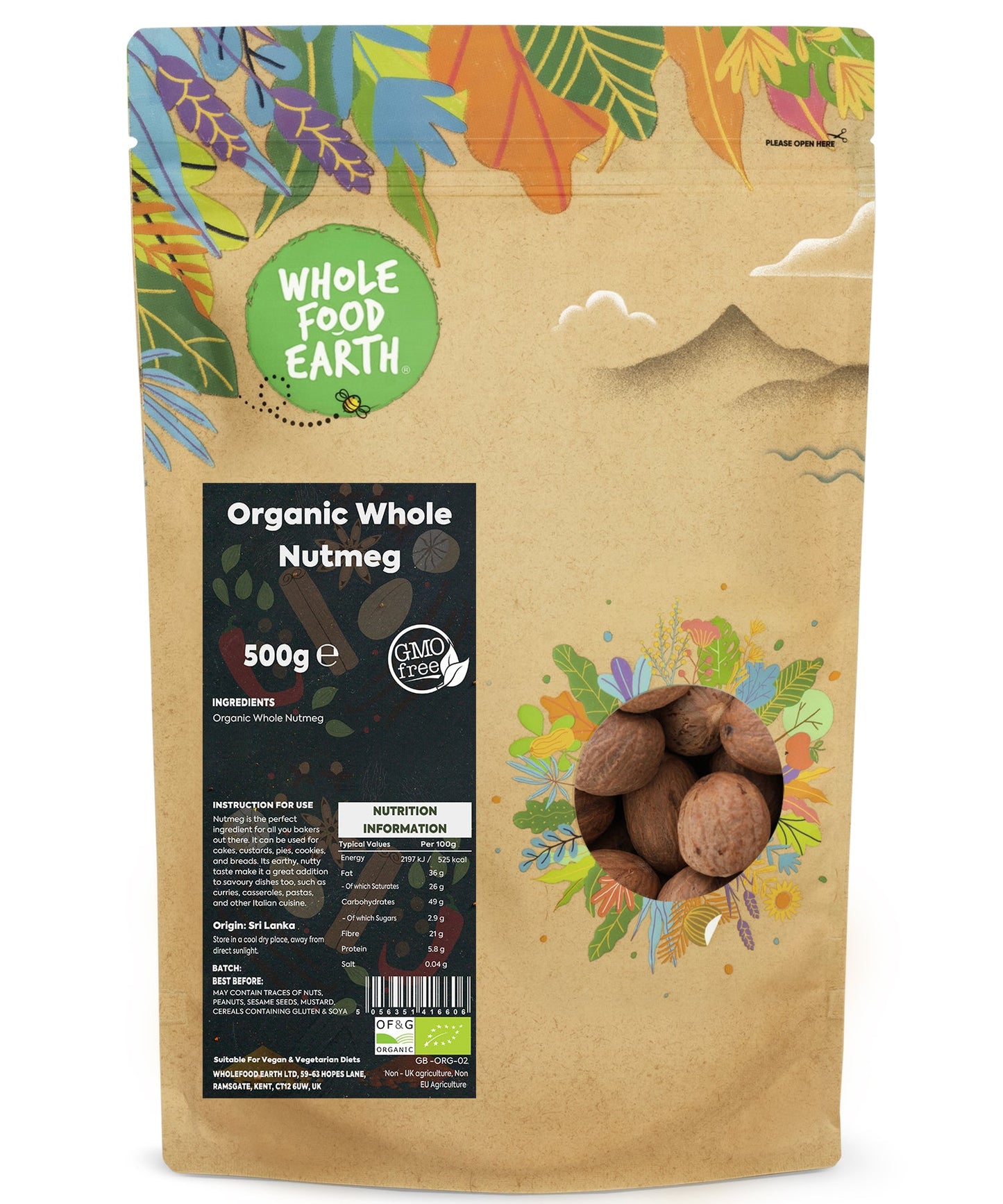 Organic Whole Nutmeg