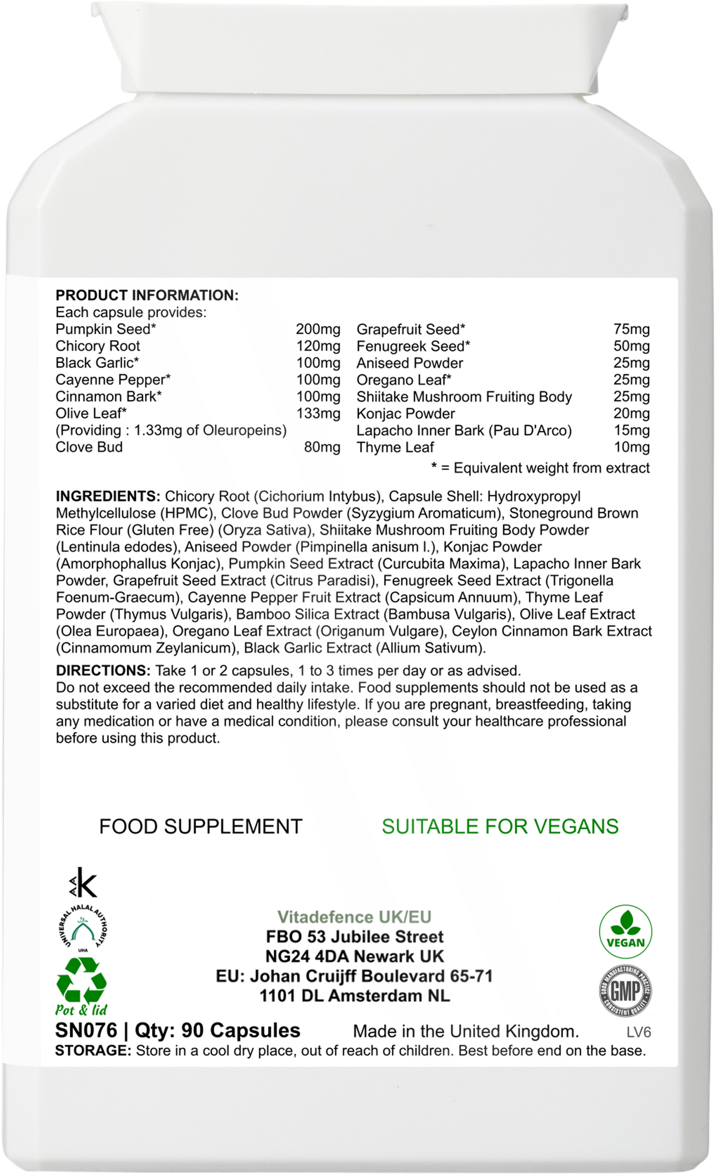 Pumpkin Seed Multi | With Olive Leaf, Clove Bud & Botanicals – 90 Capsules