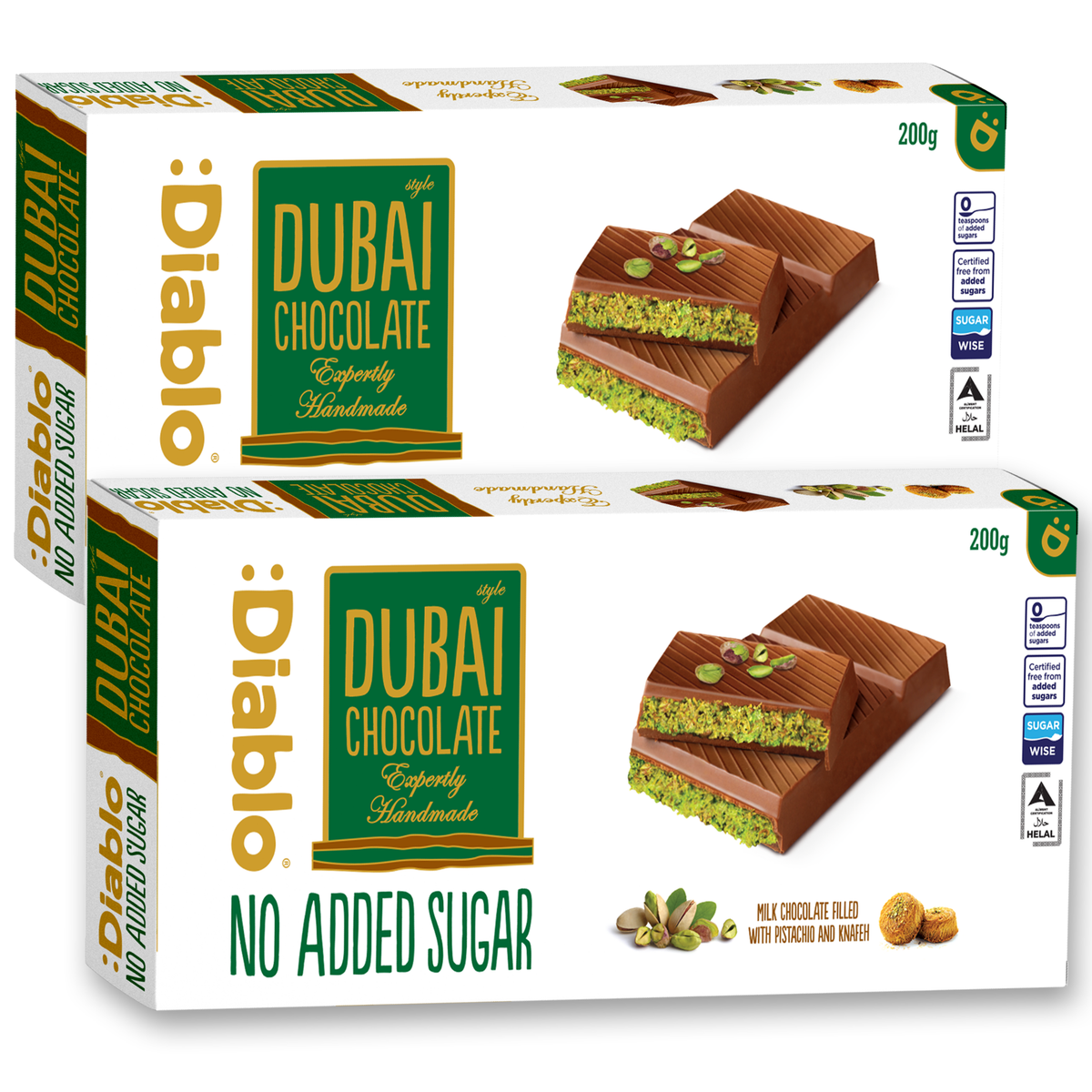No Added Sugar Dubai Chocolate 200g - LIMITED EDITION
