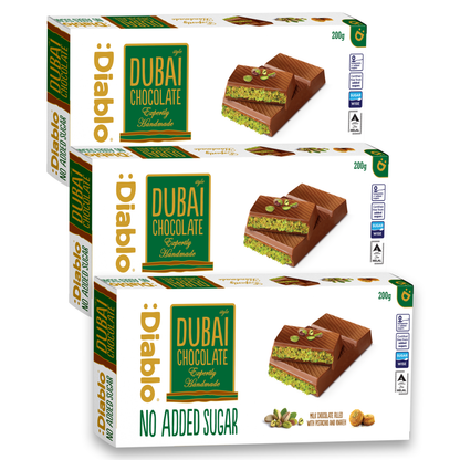 No Added Sugar Dubai Chocolate 200g - LIMITED EDITION