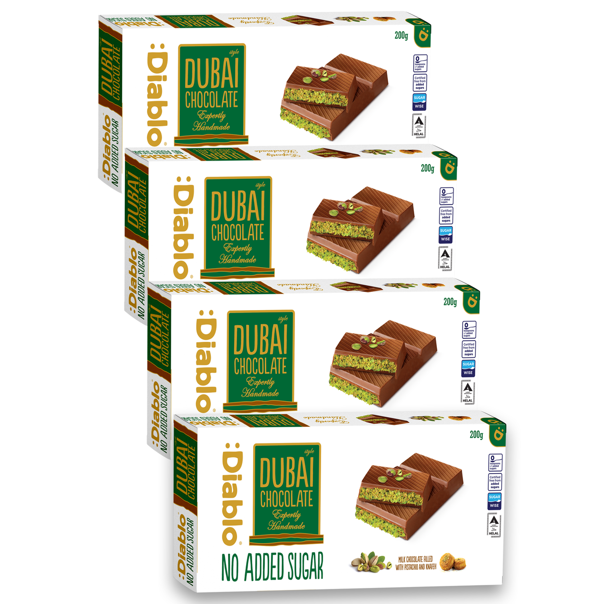 No Added Sugar Dubai Chocolate 200g - LIMITED EDITION