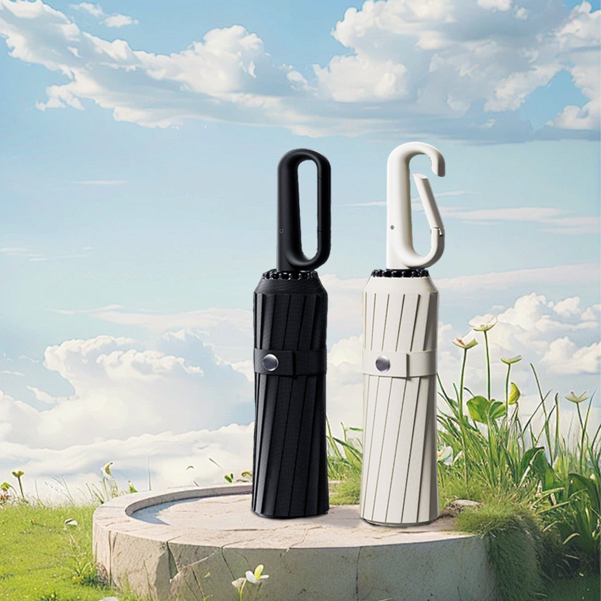 Portable Sunshade Umbrella with Ring Buckle
