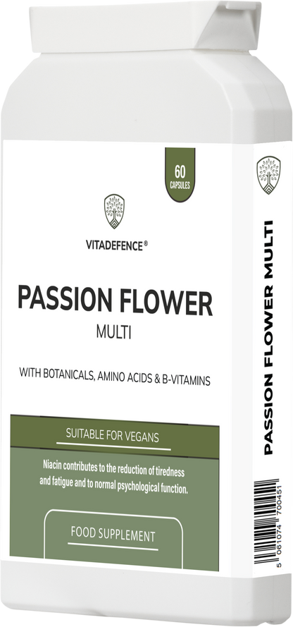 Passion Flower Multi | With Montmorency Cherry, Chamomile, Ashwagandha & Magnesium – 60 Capsule