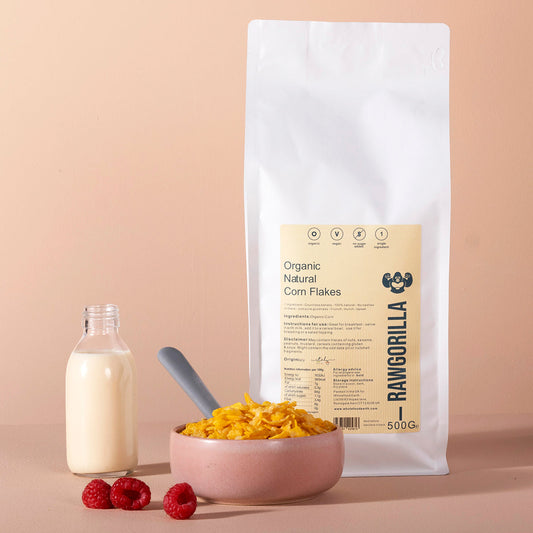Organic Natural Corn Flakes - RAWGORILLA - 500g