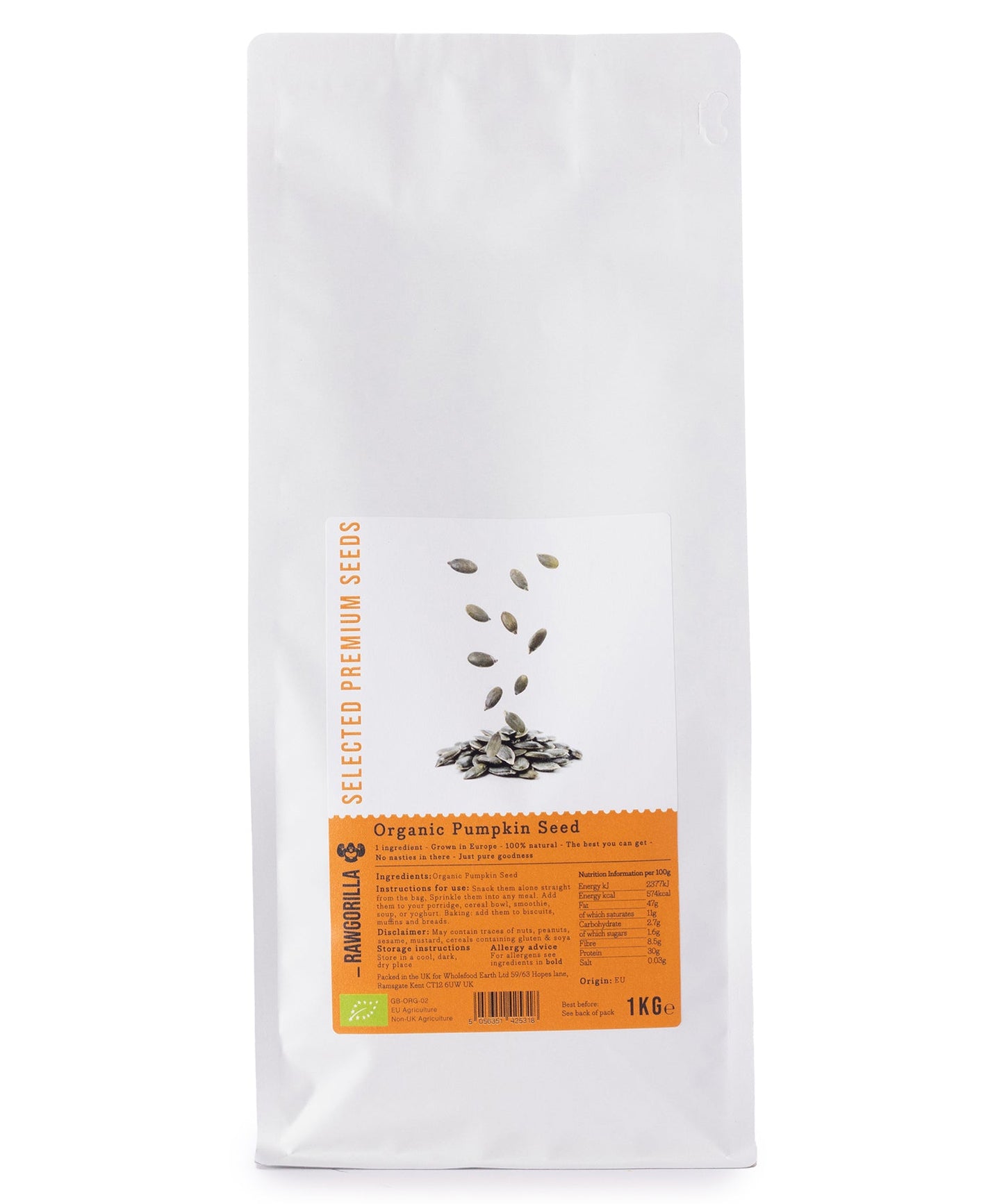 Organic Pumpkin Seed - RAWGORILLA - 1kg