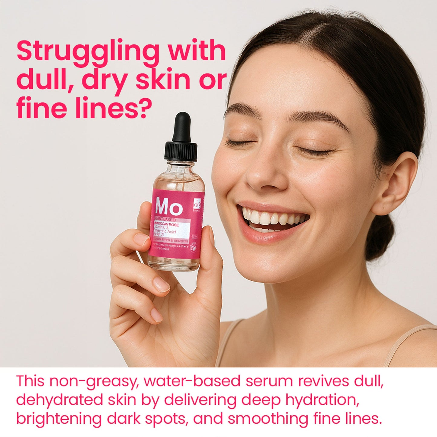 Moroccan Rose Facial Oil with Hyaluronic Acid & Vitamin C