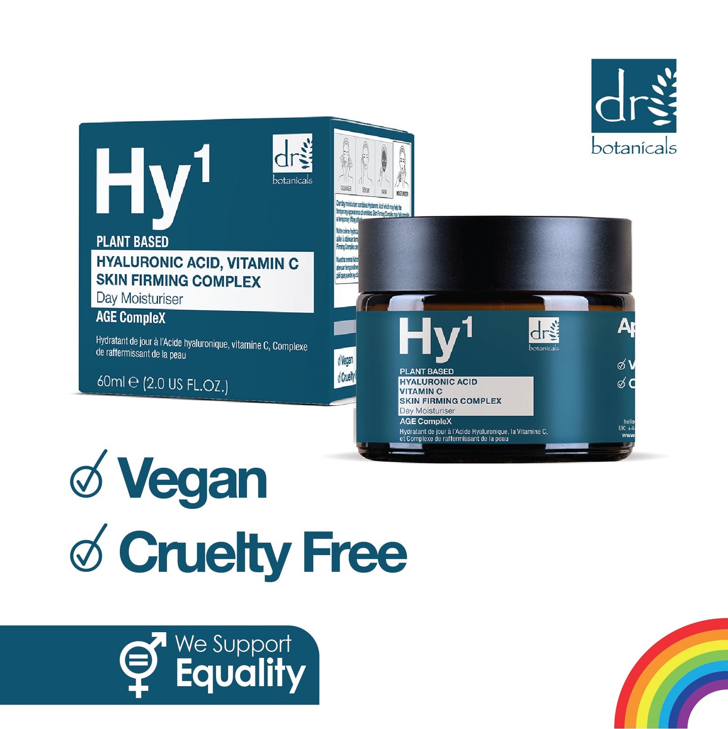 حمض الهيالورونيك 1% وفيتامين سي 1% ومركب شد البشرة 1% مرطب نهاري 60 مل