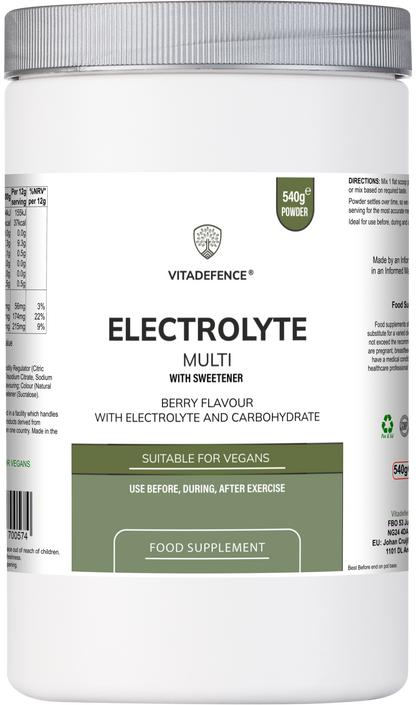 Electrolyte Multi | Berry Flavour Hydration Powder with Electrolytes & Minerals – 540 g