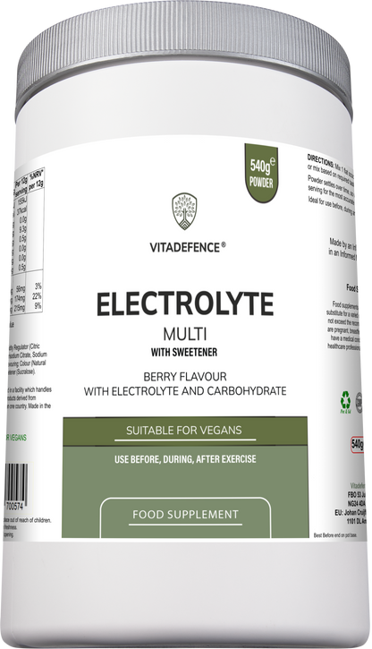 Electrolyte Multi | Berry Flavour Hydration Powder with Electrolytes & Minerals – 540 g