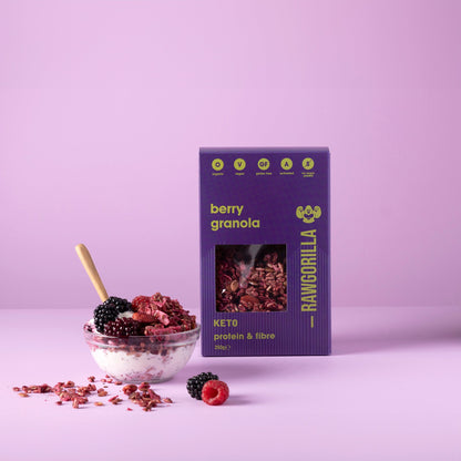 Organic Berry Granola Cereal Keto - 250g - Raw Gorilla