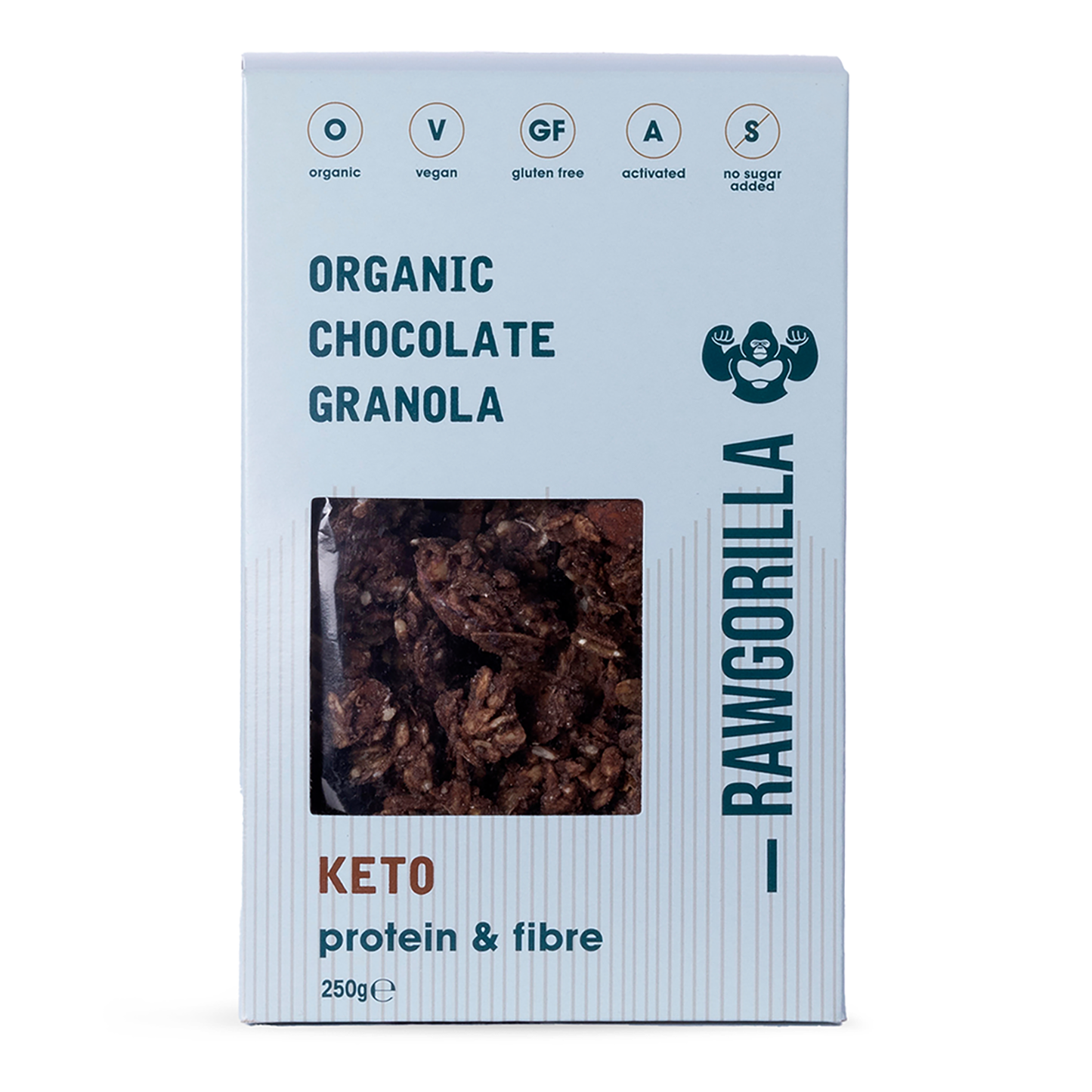 Organic Chocolate Granola Cereal Keto - 250g - RAWGORILLA