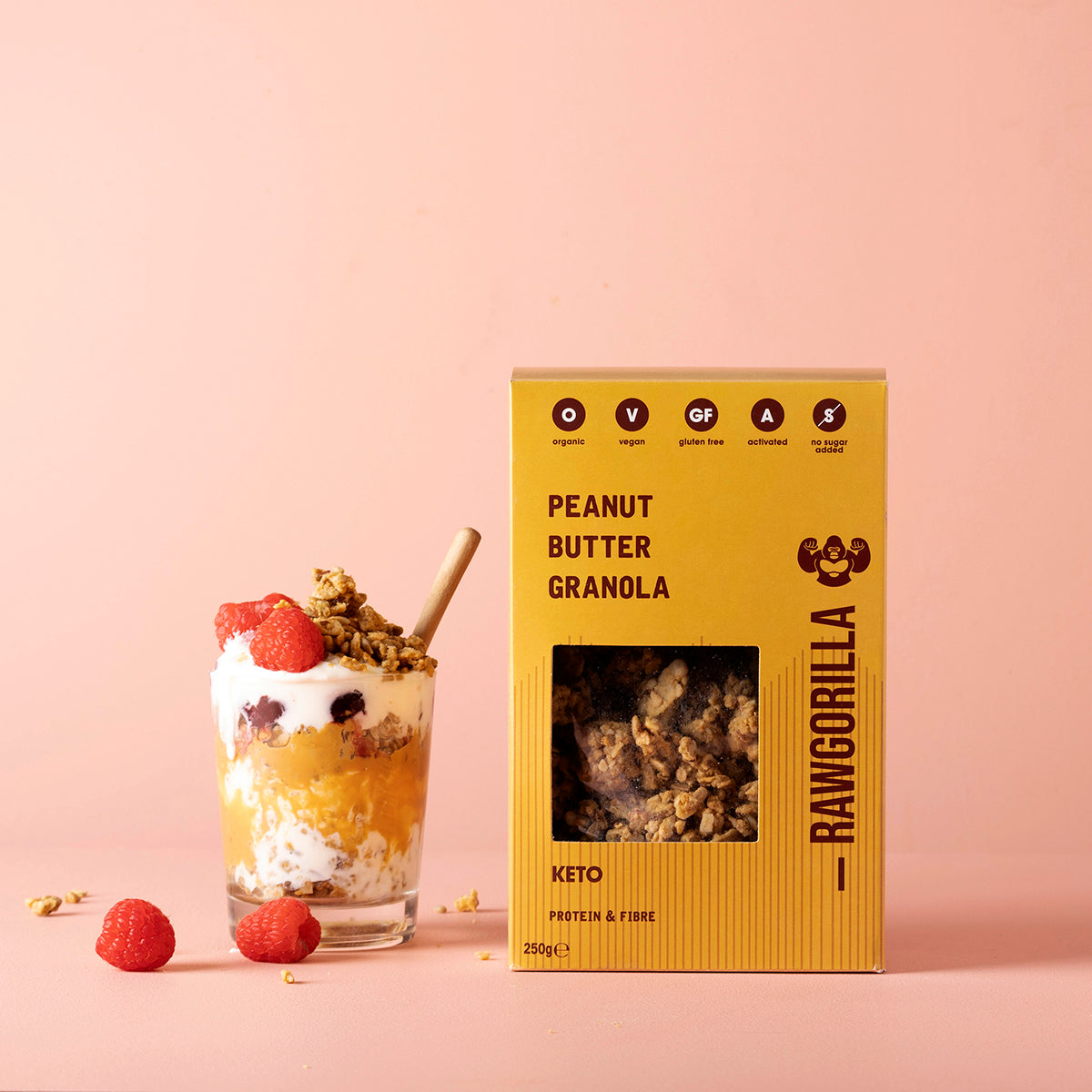 Keto Peanut Butter Granola - 250g - Raw Gorilla