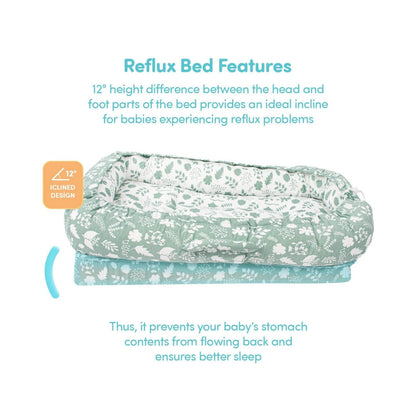 baby plus Mother Side Baby Reflux Bed - Green