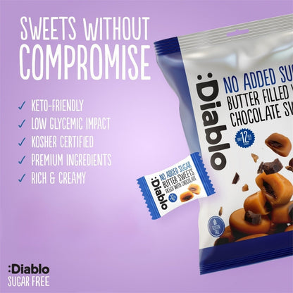 No Added Sugar Butter Filled with Chocolate Sweets (75g)