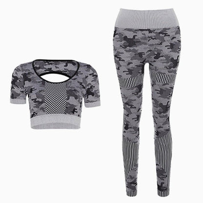 Fitness Leggings Set - High-Quality Polyester Athletic Wear for Women