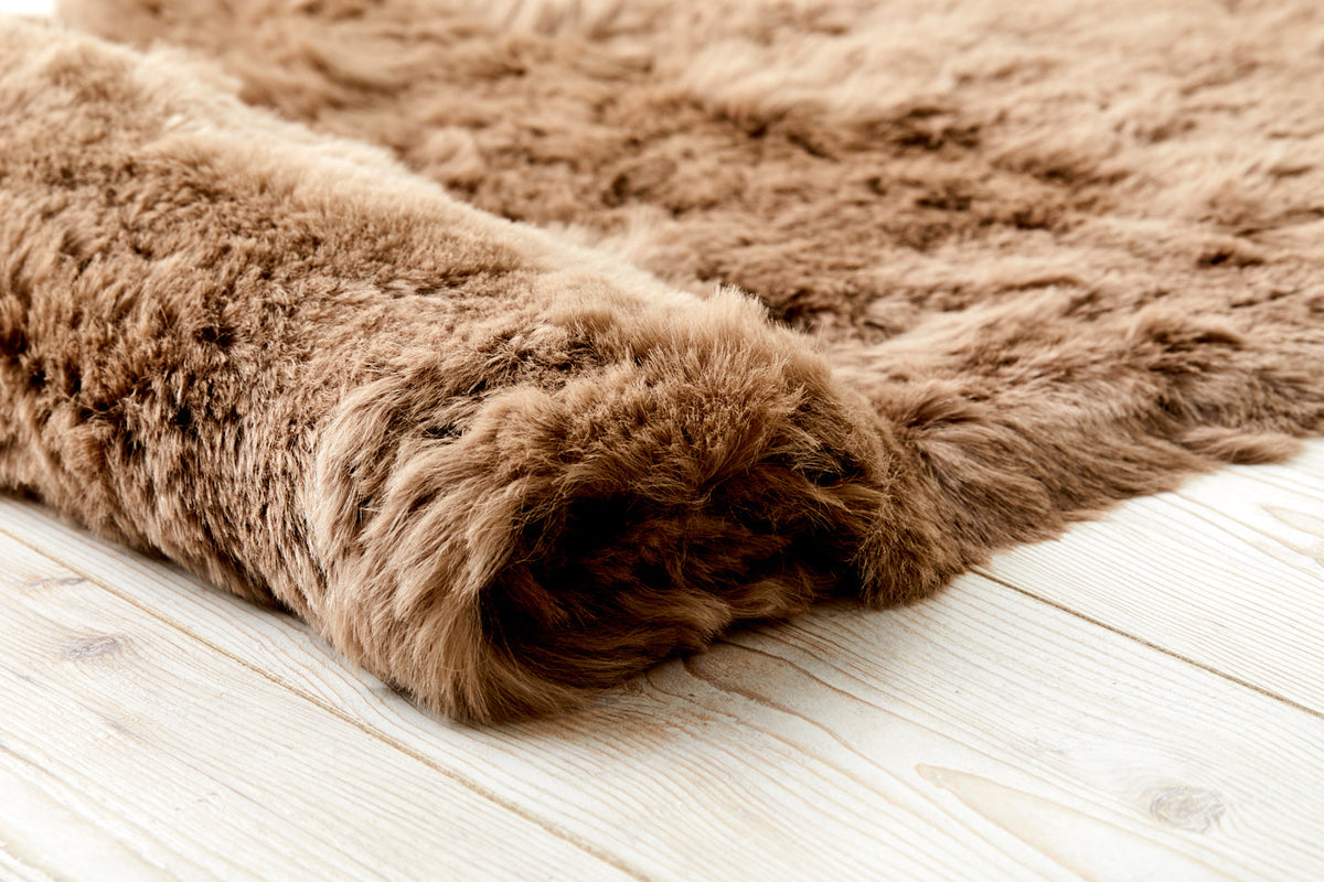 Teddy Bear Brown Shearling Yin Yoga Mat - Naturally beautiful. Free UK next day shipping and gift box.