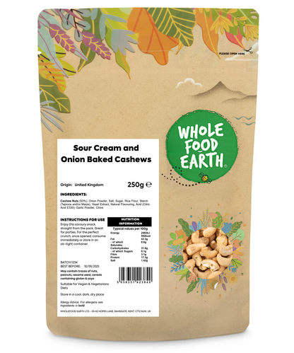 Sour Cream and Onion Baked Cashews