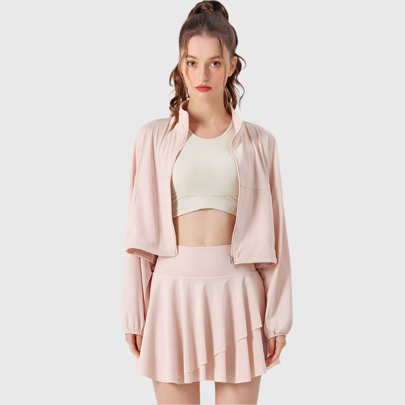 Stand Collar UPF50+ Crop Sport Jacket