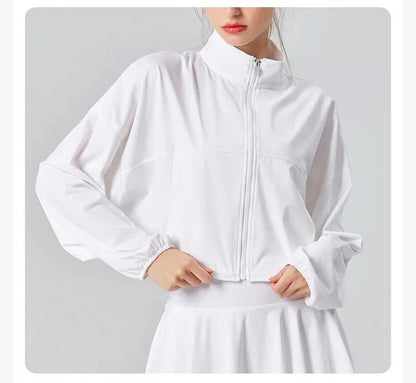 Stand Collar UPF50+ Crop Sport Jacket