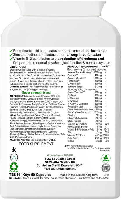 Panax Ginseng Multi | Con Botanici, Vitamine e Minerali – 60 Capsule