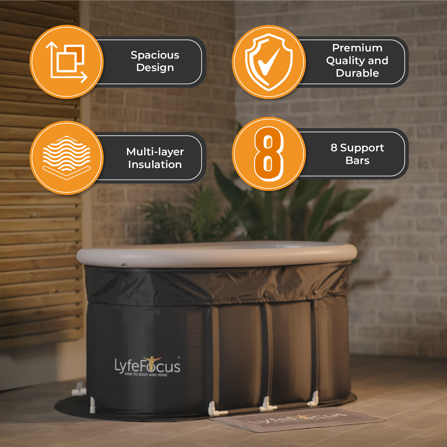 حمام الثلج (غطاء أبيض)