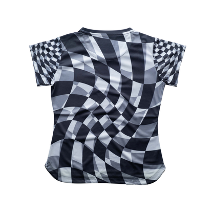 Aixo Checker Womens T Shirt Lime Check