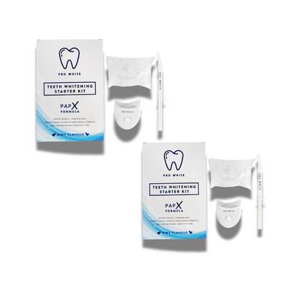 مجموعتان من منتجات تبييض الأسنان PAP-X™ من Whiten Together