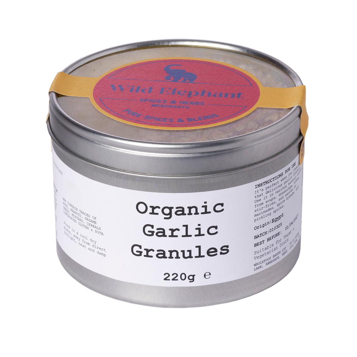 Organic Garlic Granules - Wild Elephant