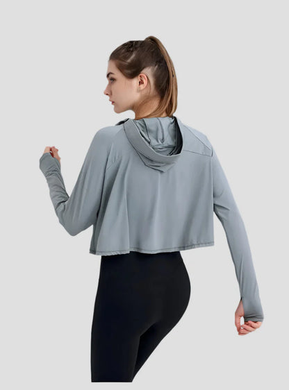 UPF 50+ Hooded Cropped Shirt