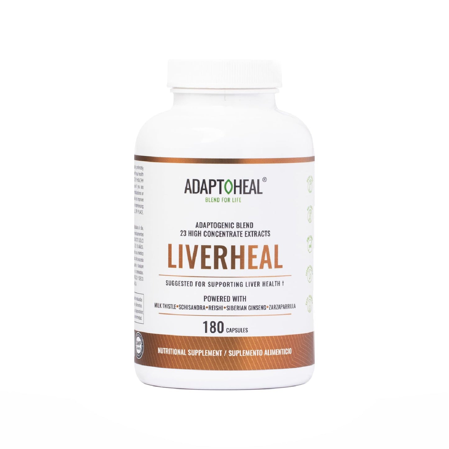 ADAPTOHEAL Milk Thistle, Turmeric & Astragalus Complex – Liverheal Detox Formula with Artichoke & Schisandra (180 Capsules)