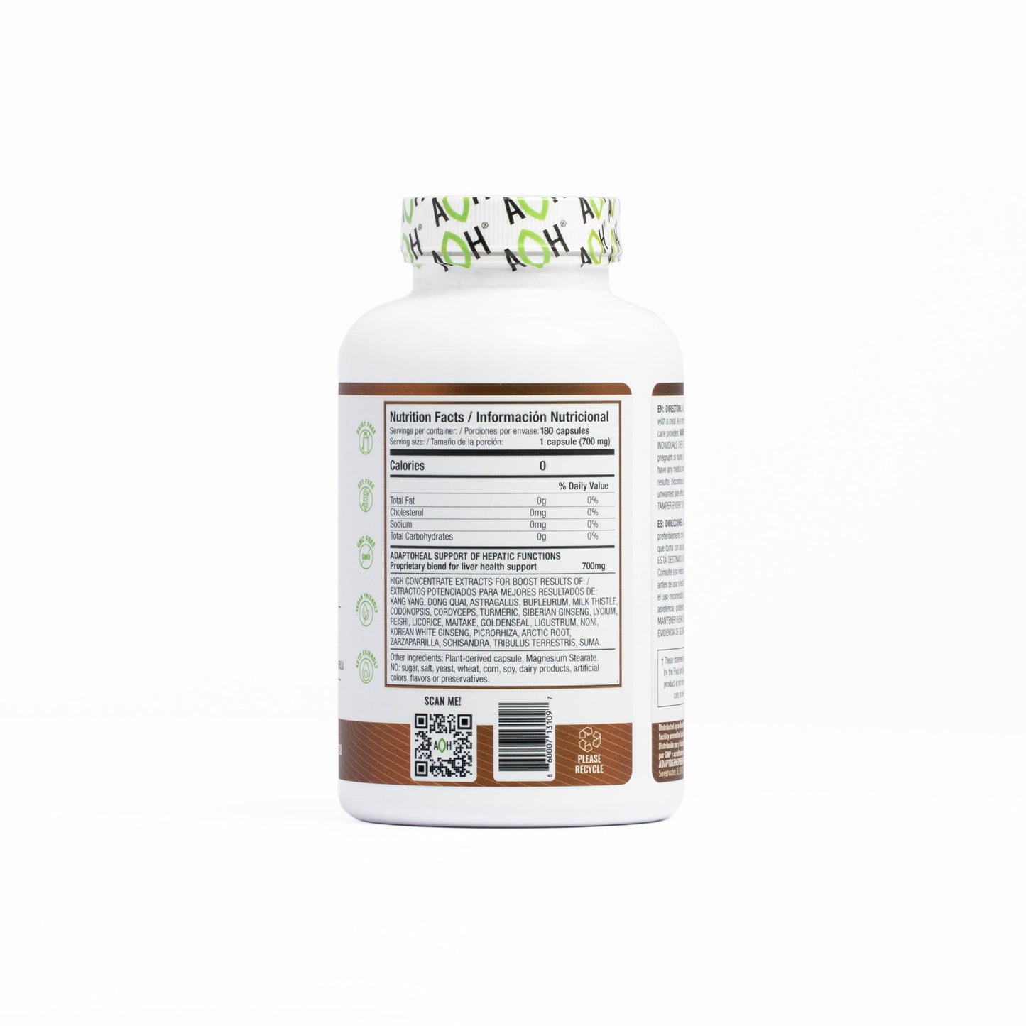 ADAPTOHEAL Milk Thistle, Turmeric & Astragalus Complex – Liverheal Detox Formula with Artichoke & Schisandra (180 Capsules)