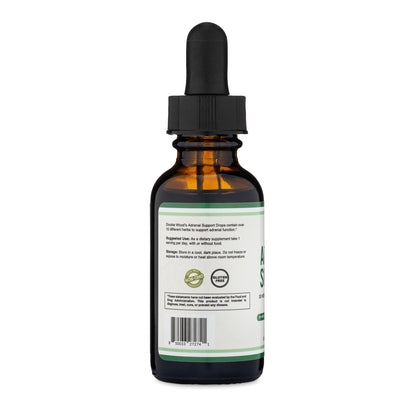 Adrenal Support Drops with 10 Organic Adaptogens - Adrenal Health | Double Wood