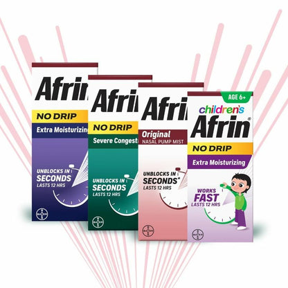 Afrin Original Maximum Strength 12 Hour Nasal Congestion Relief Spray – 3 Bottles (3 x 1 fl oz)