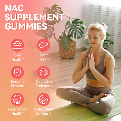 Agumoon NAC Gummies 800mg – Immune Support, Sugar-Free, 120 Vegan Gummies