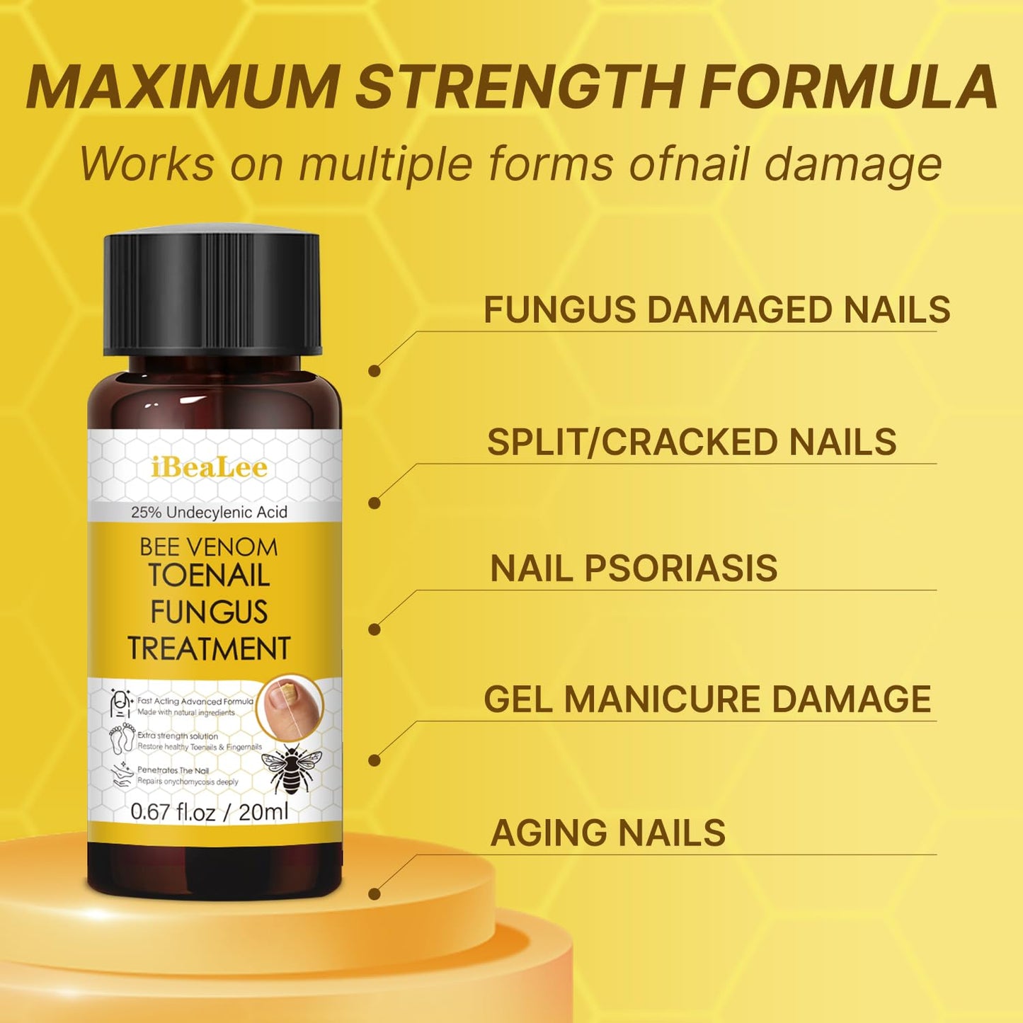 Aimery Bee Venom Antifungal Solution Extra Strength – Toenail & Fingernail Fungus Treatment