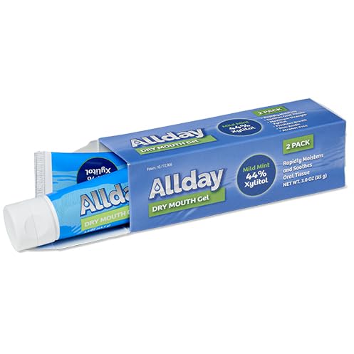 Allday Dry Mouth Gel – Max Strength Xylitol, Non-Acidic, 2 Tubes