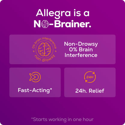 Allegra Adult 24-Hour Allergy Relief Tablets — Non-Drowsy, 180 mg Fexofenadine HCI, 70-Count