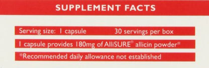 Allicin Max 30 Veg Caps | Garlic Allicin Supplement