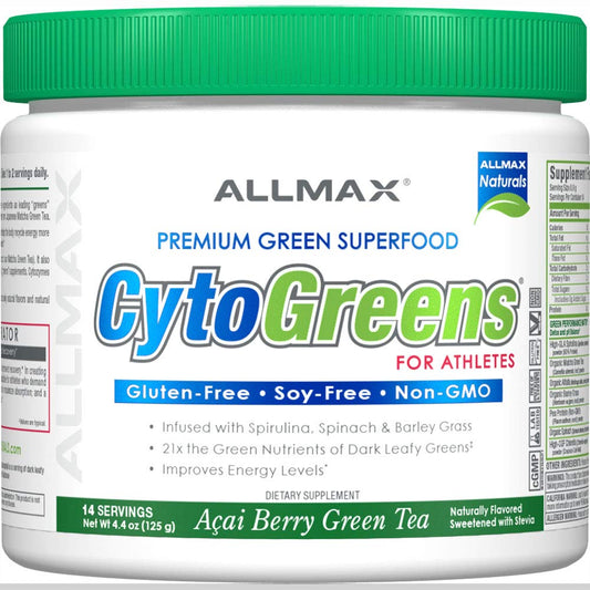 ALLMAX Cytogreens Super Greens Powder – Immune & Digestive Support (125 g), Vegan