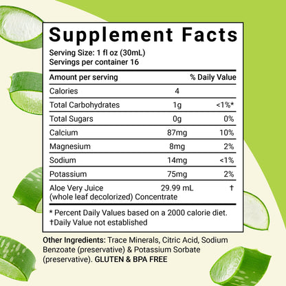 Aloe Life Whole Leaf Aloe Vera Juice - Certified Organic, Gluten-Free (Aloe Gold, 16 oz)