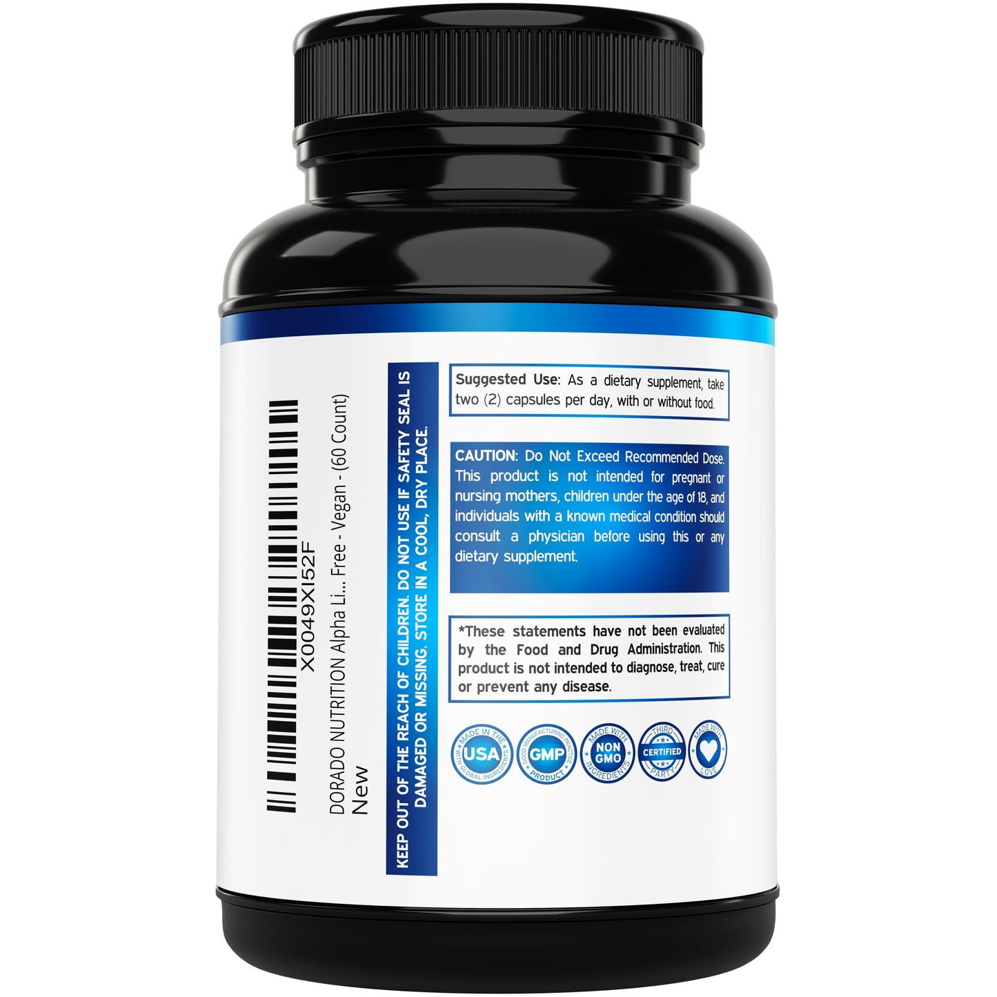 Alpha Lipoic Acid 600mg - 60 Capsules (Pack of 2) | USA Made, Non-GMO, Gluten Free
