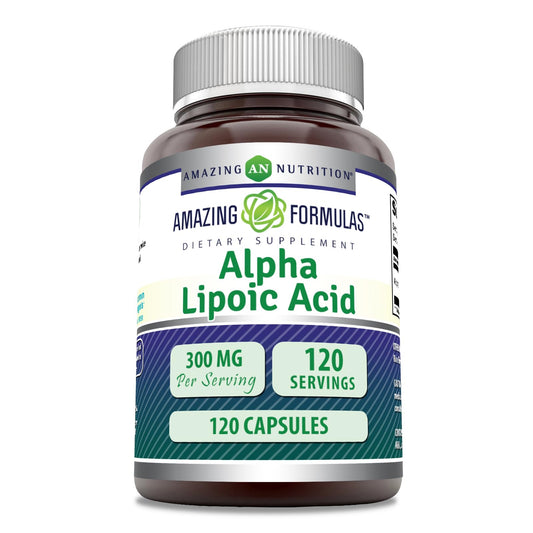 Amazing Formulas Alpha Lipoic Acid 300 mg Capsules – 120 Count, Non-GMO, Gluten Free, Made in USA