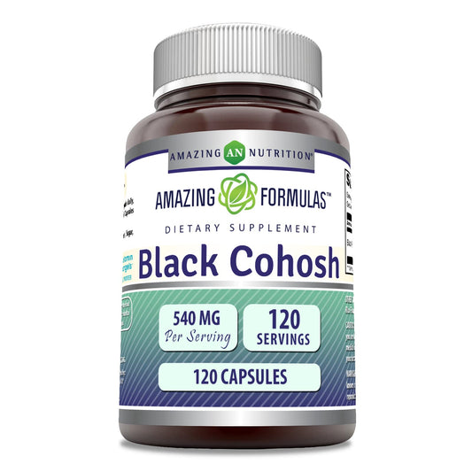 Amazing Formulas Black Cohosh Supplement – 540 Mg per Serving, 120 Count, Non-GMO, Gluten-Free, Made in USA