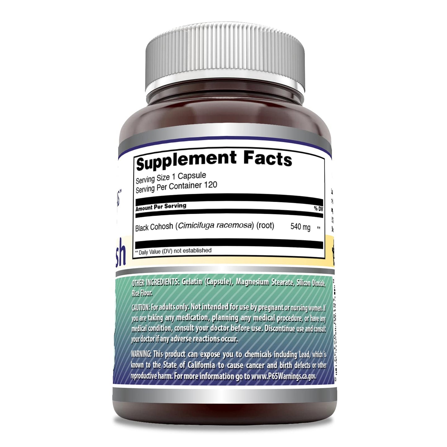 Amazing Formulas Black Cohosh Supplement – 540 Mg per Serving, 120 Count, Non-GMO, Gluten-Free, Made in USA