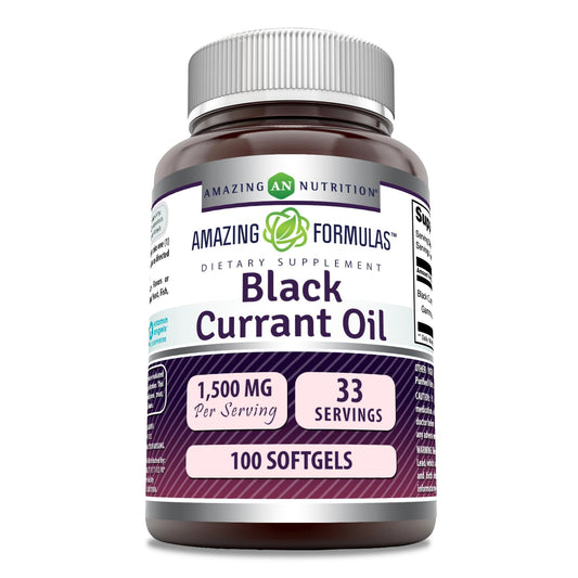 Amazing Formulas Black Currant Oil 1500 mg - Softgels, GLA, Non-GMO