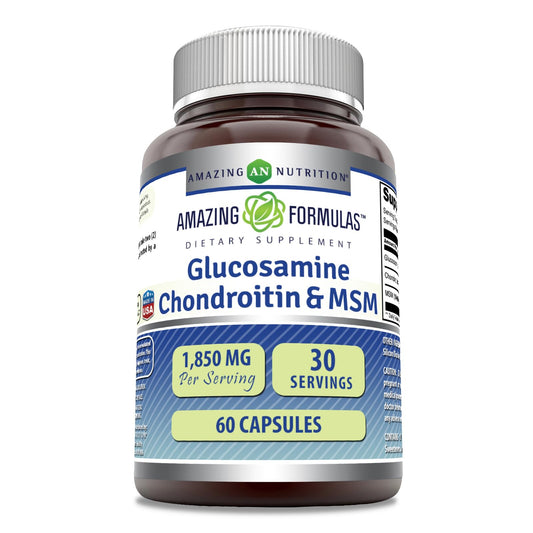 Amazing Formulas Glucosamine Chondroitin MSM 1850 mg - Non-GMO, Gluten Free - Made in USA