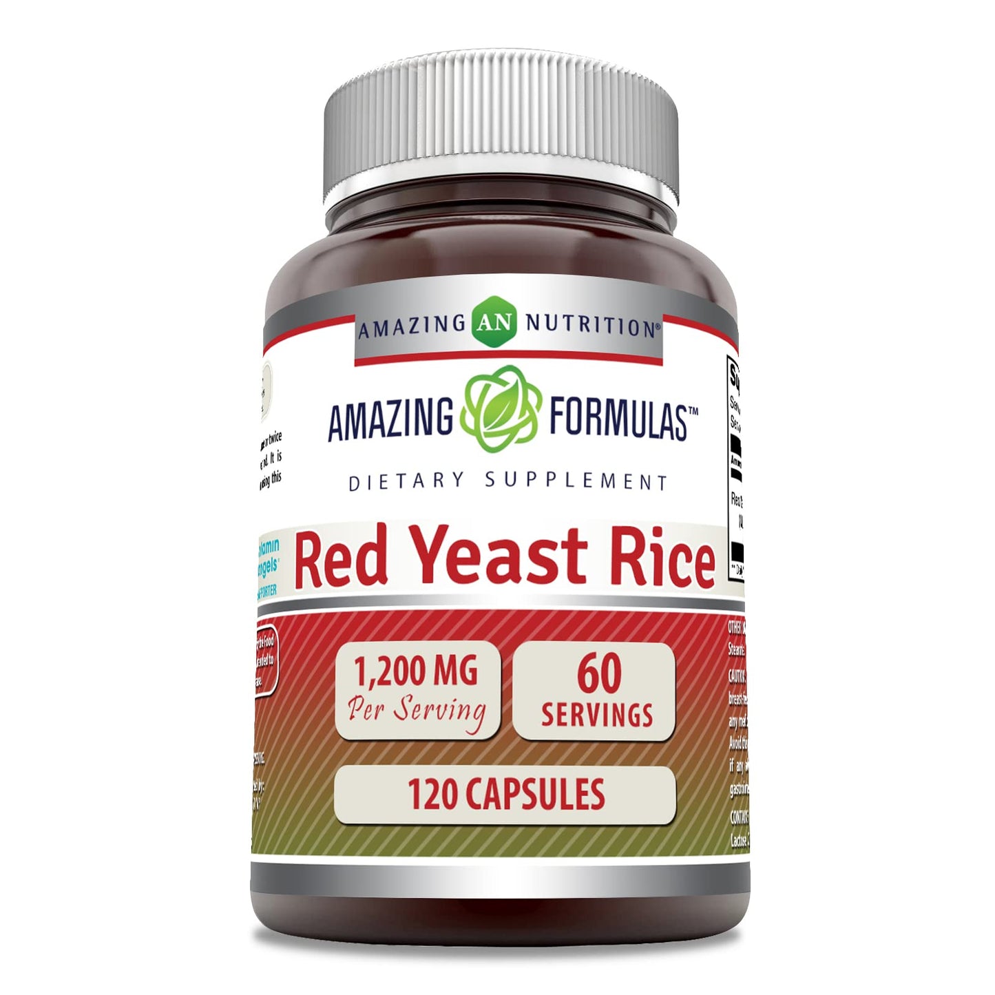 Amazing Formulas Red Yeast Rice 1200mg | Non-GMO, Gluten Free | Made in USA | 120 Count